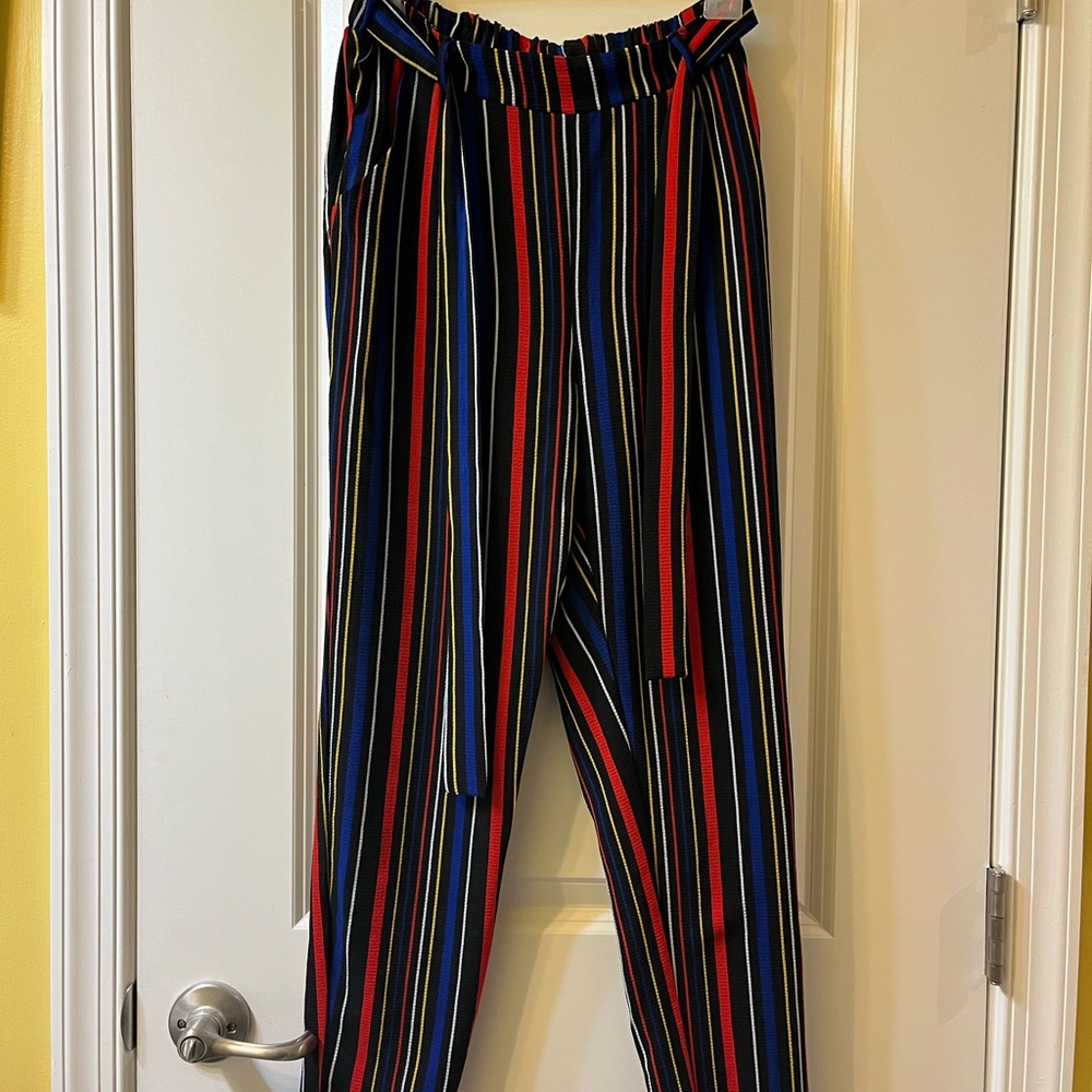 Rue21 Red and Blue Striped Pants